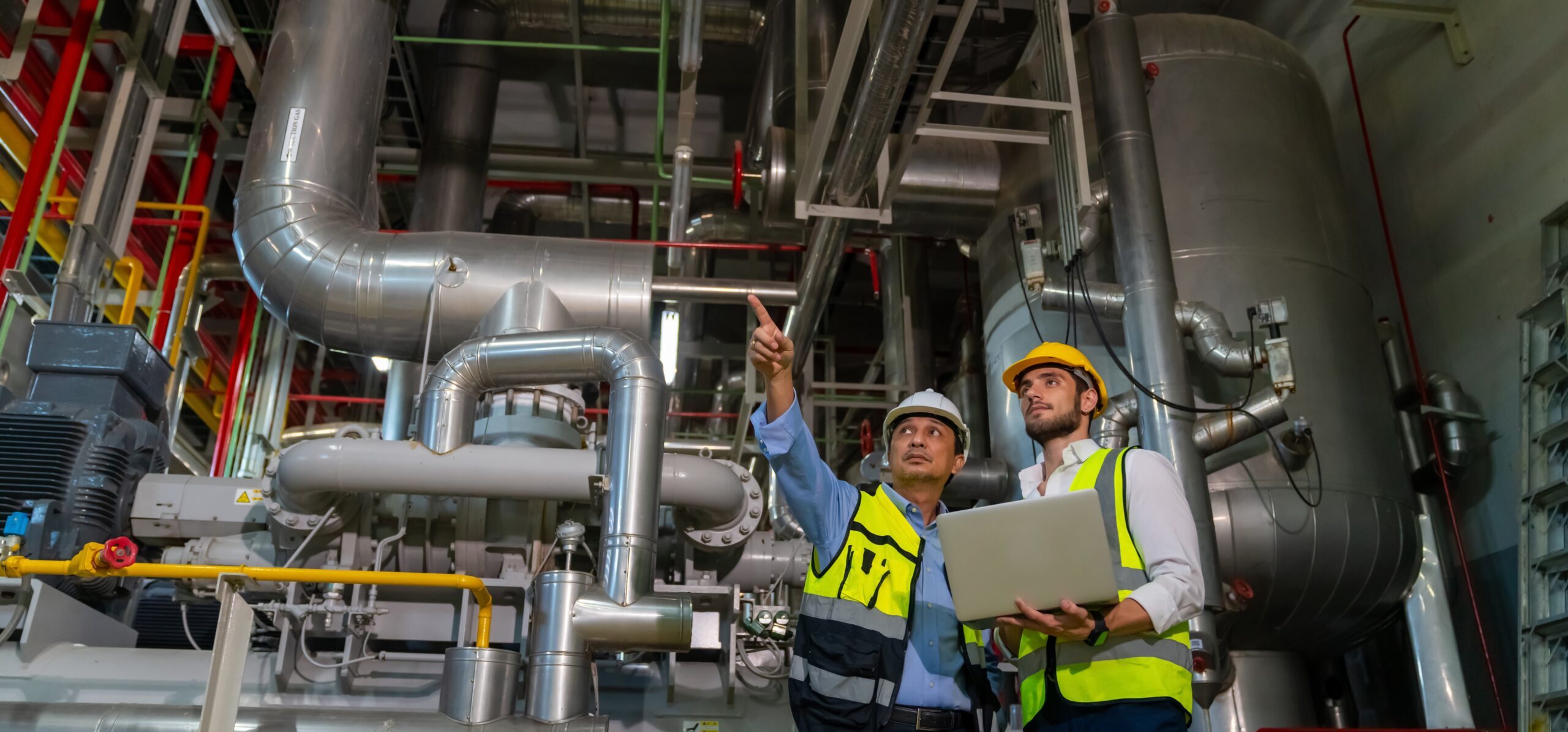 Electrical enginner in safety uniform